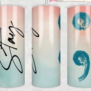 Gradient Tumbler with Inspirational Design